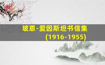 玻恩-爱因斯坦书信集 (1916-1955)